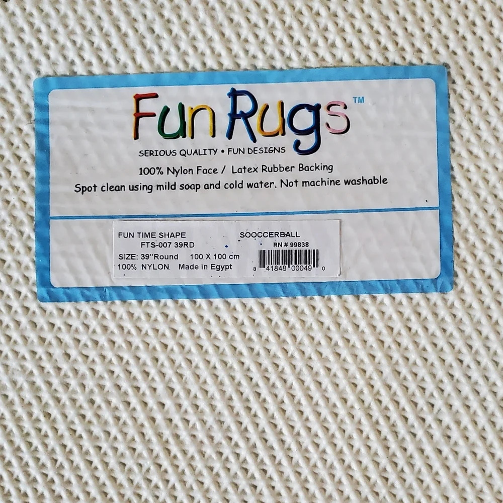 FUN RUGS Soccer Ball 39" Rug - Picture 8 of 9